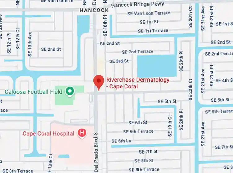Map showing the location of Cape Coral 