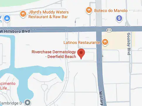 Map showing the location of Deerfield Beach