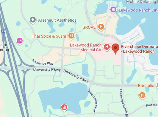 Map showing the location of Lakewood Ranch