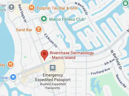 Map showing the location of Marco Island