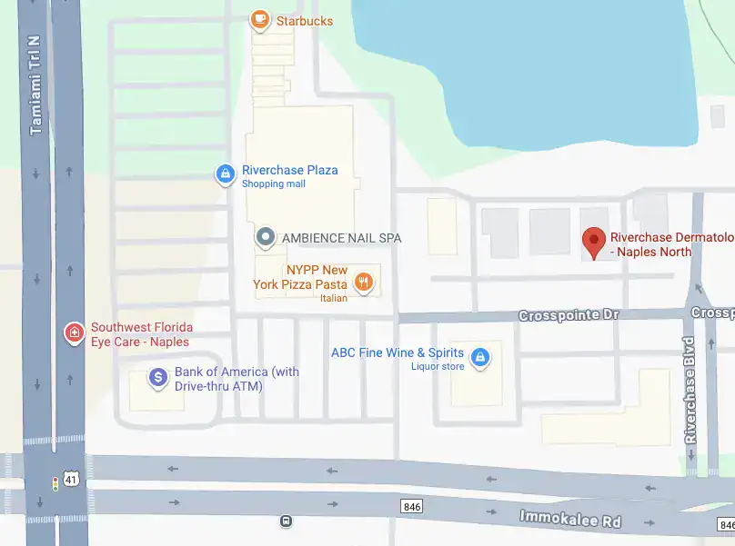 Map showing the location of Naples - North