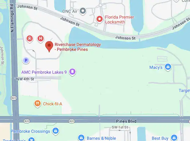 Map showing the location of Pembroke Pines