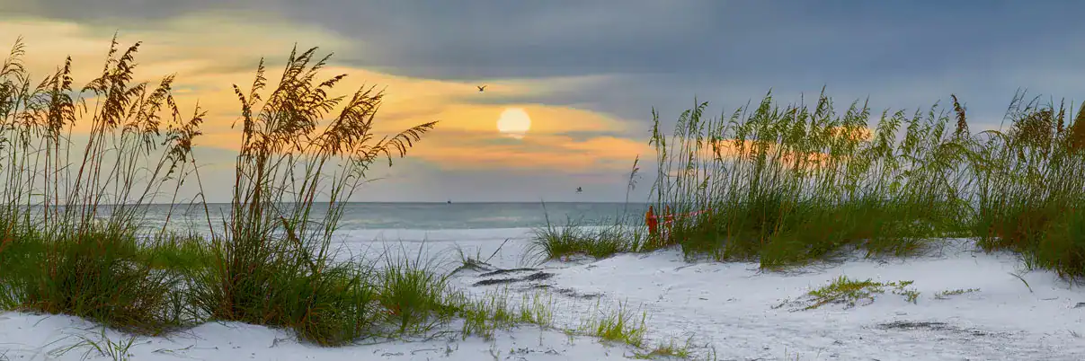 Florida beach at sunset