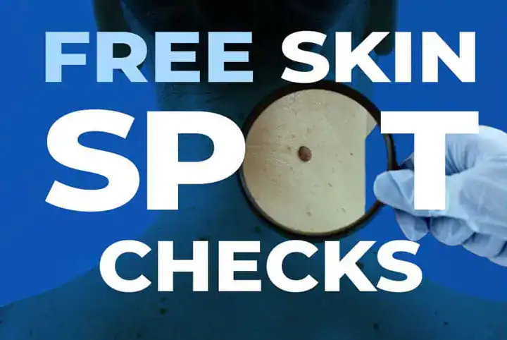 Free skin spot checks banner